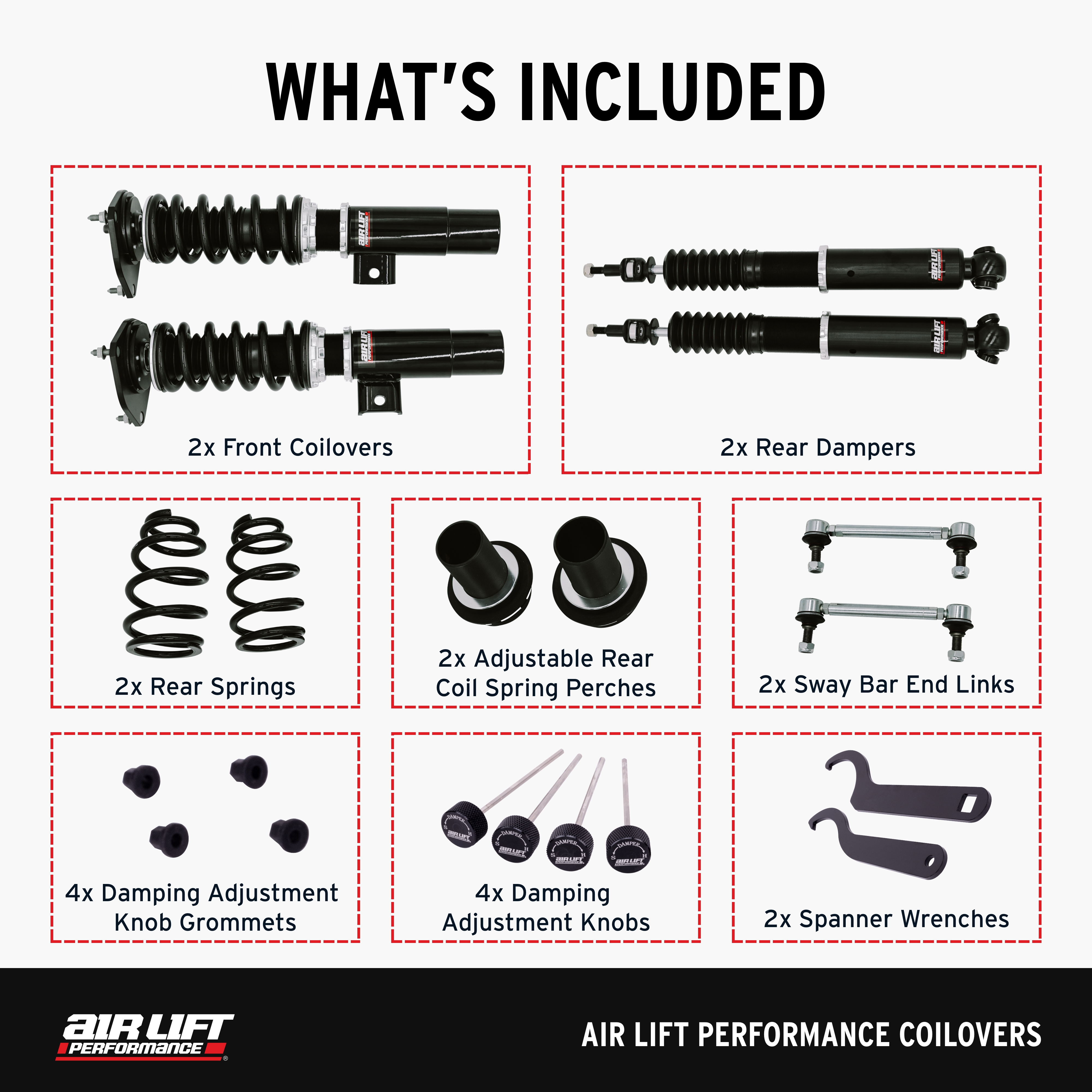 Air Lift Performance 79002 Air Lift Performance Coilover Front And Rear Kit